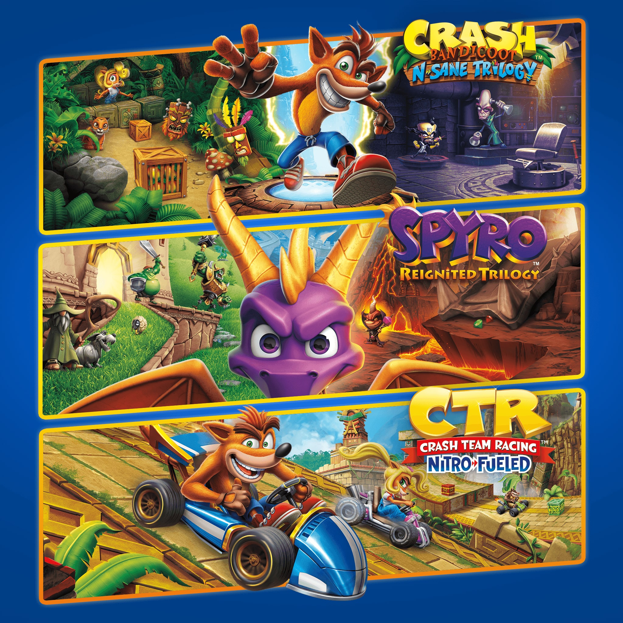 Купить Crash Bandicoot N Sane Trilogy + CTR Nitro для PS4/PS5 П2 П3 дёшево