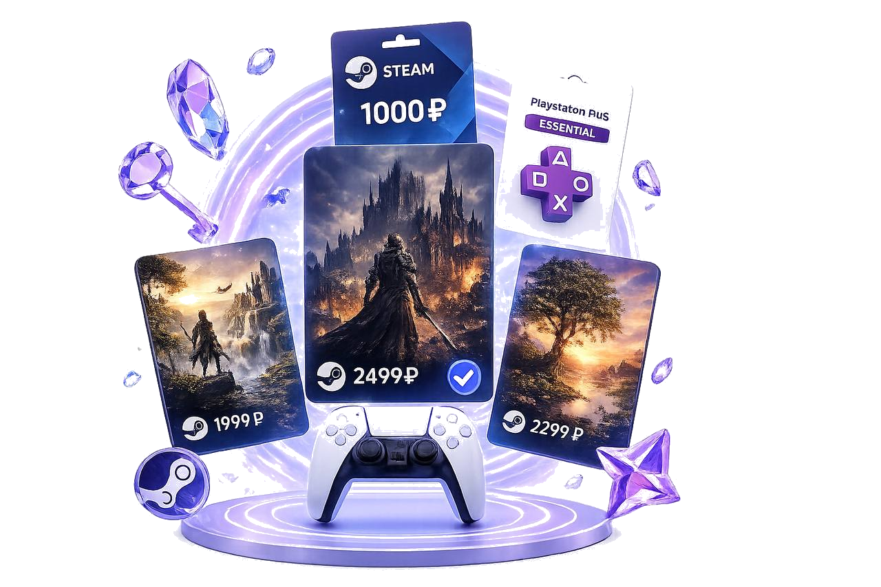 Игры, пополнения Steam, PlayStation
